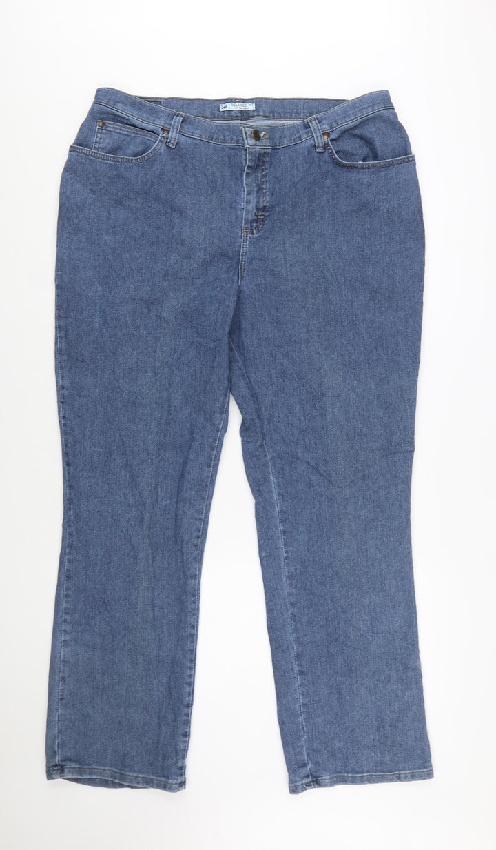 Lee Women’s Blue Relaxed Fit Straight Jeans Size 18W Plus
