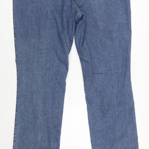 Lee Women’s Blue Relaxed Fit Straight Jeans Size 18W Plus