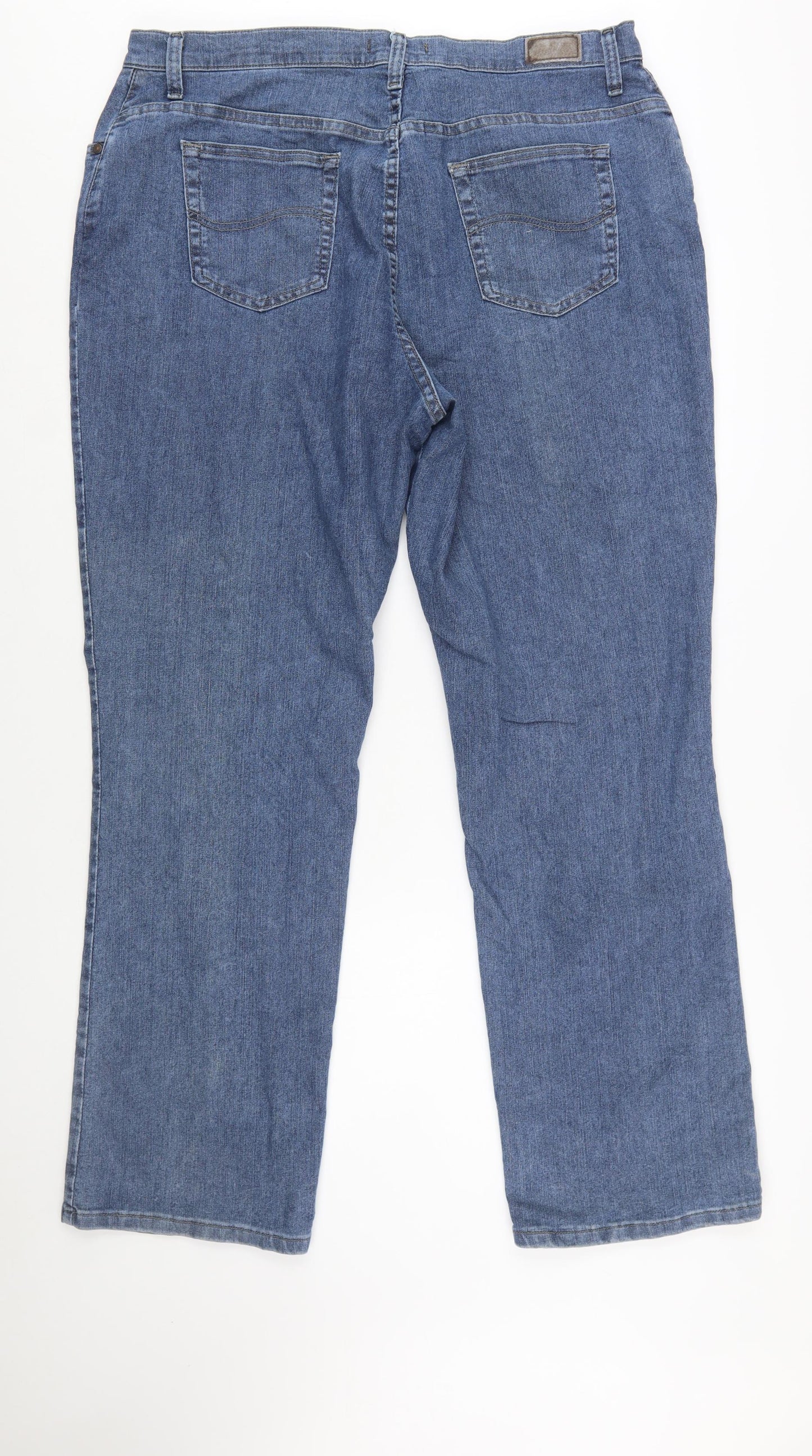 Lee Women’s Blue Relaxed Fit Straight Jeans Size 18W Plus