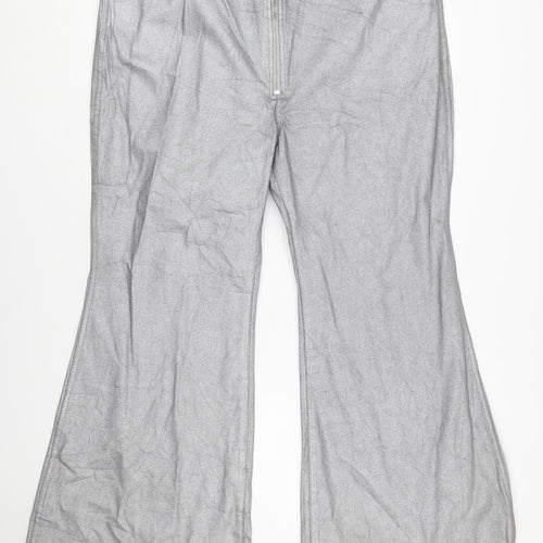 Wrangler Women's Silver Flared Wanderer Jeans Size 16