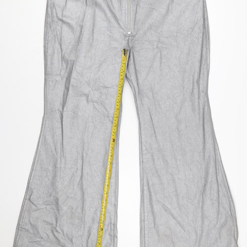 Wrangler Women's Silver Flared Wanderer Jeans Size 16
