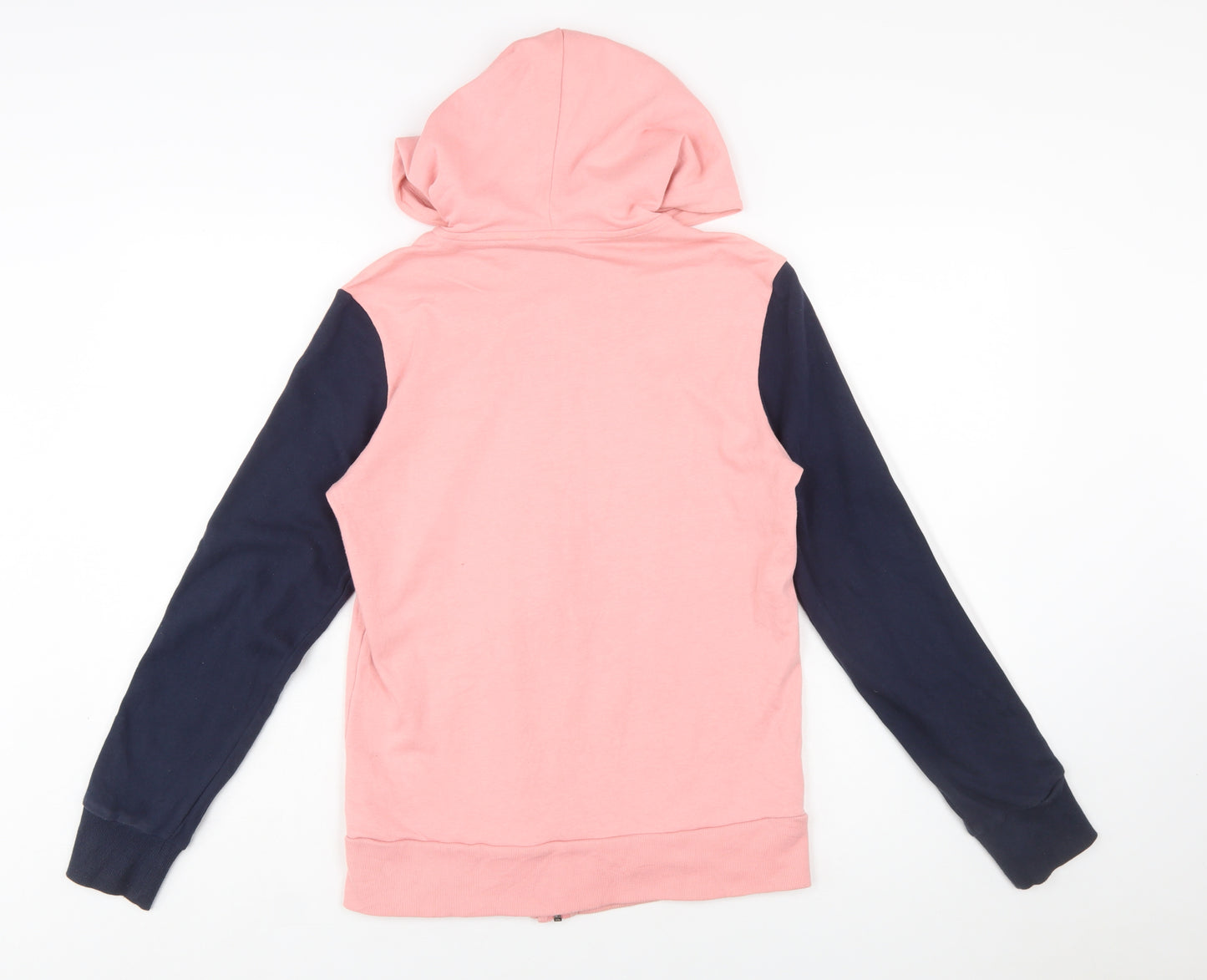 Adidas Womens Pink & Navy Full Zip Hoodie S 8-10 Sportswear