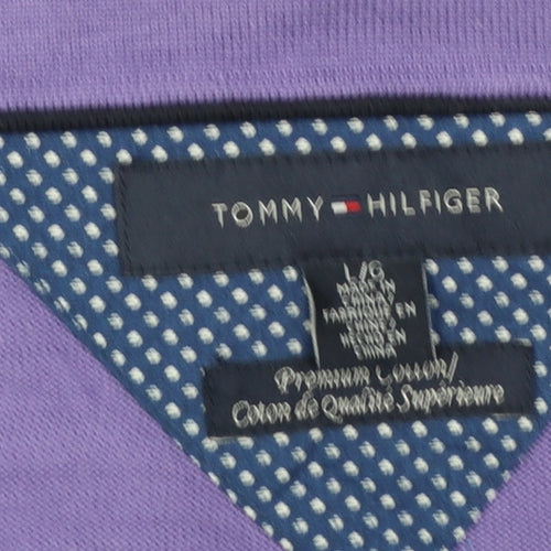 Tommy Hilfiger Men’s Purple Cotton V-Neck Cardigan Size L