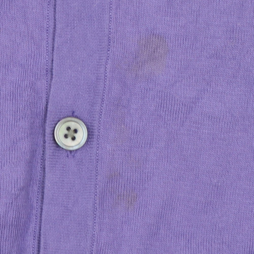 Tommy Hilfiger Men’s Purple Cotton V-Neck Cardigan Size L