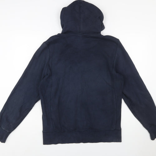 Nike Men's Blue Full Zip Hoodie Size M Cotton Blend Casual