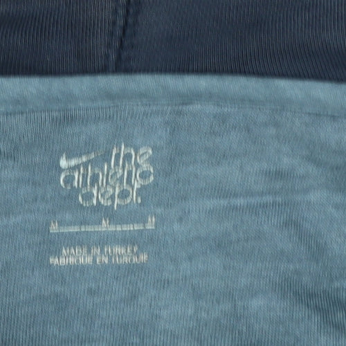 Nike Men's Blue Full Zip Hoodie Size M Cotton Blend Casual