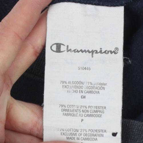 Champion Men's Black Small Crew Neck Pullover Sweatshirt