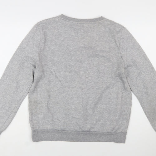 Disney Womens Grey Mickey Mouse Sequin Sweatshirt Size M