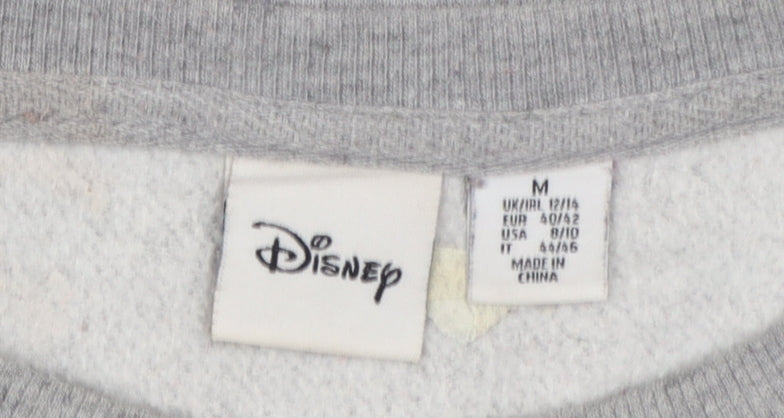 Disney Womens Grey Mickey Mouse Sequin Sweatshirt Size M