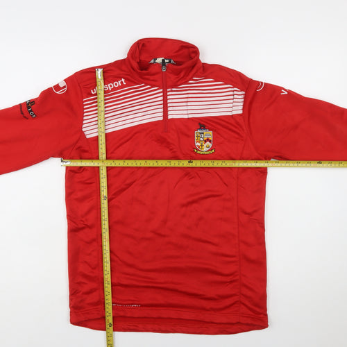 Uhlsport Men's Red Small 1/4 Zip Football Training Top