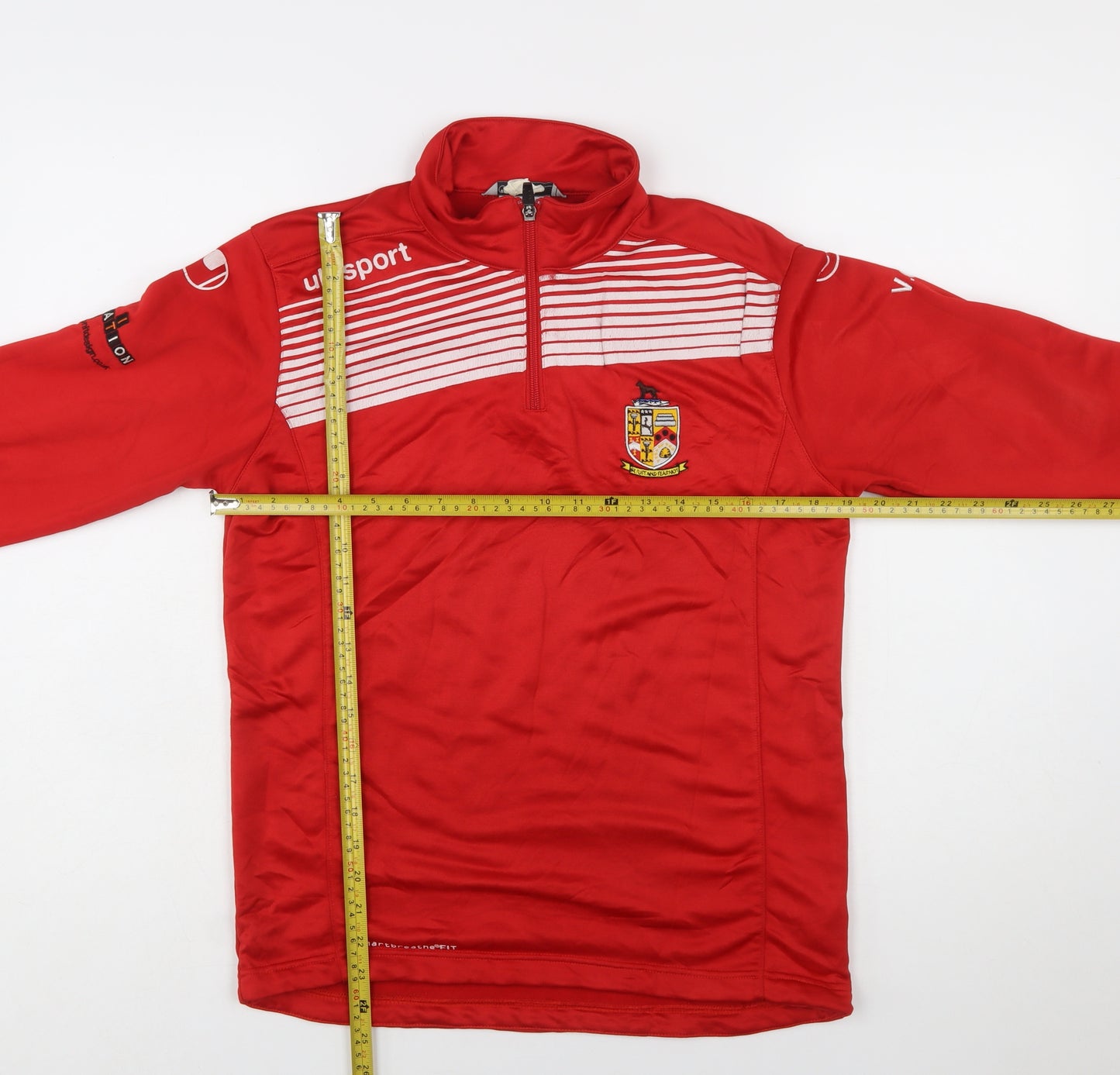 Uhlsport Men's Red Small 1/4 Zip Football Training Top