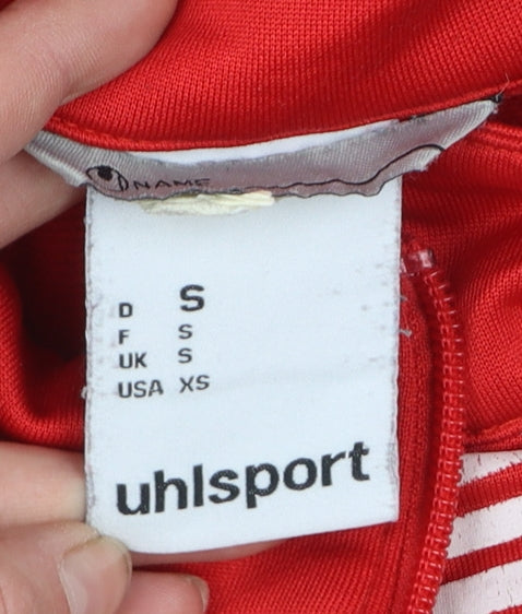 Uhlsport Men's Red Small 1/4 Zip Football Training Top