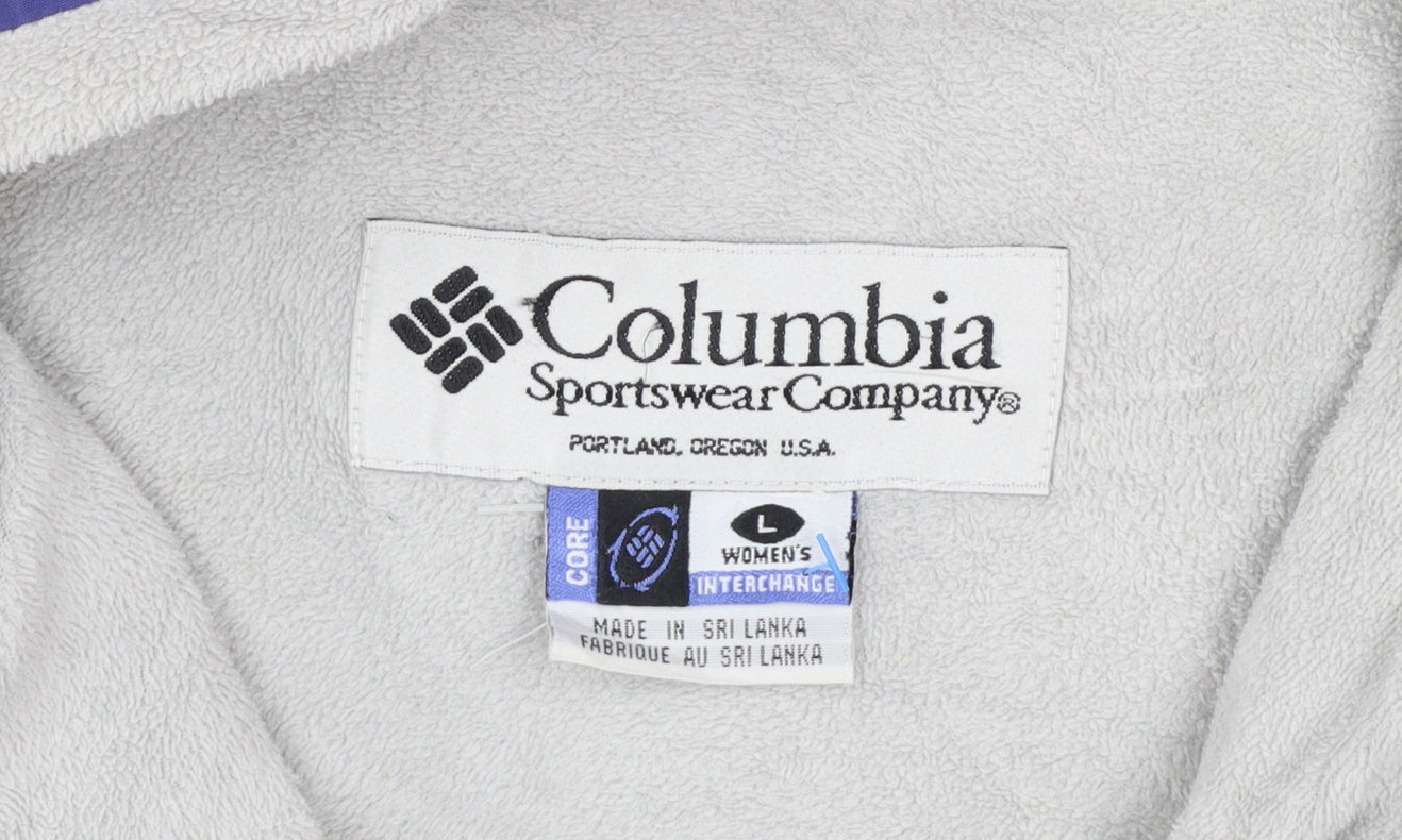 Columbia Women's Purple Interchange Jacket L Waterproof Windproof