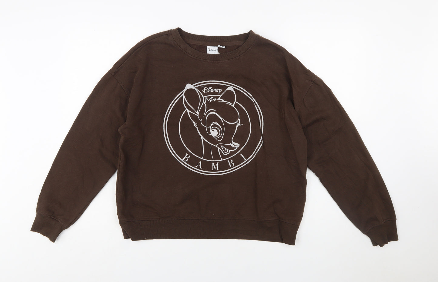 Disney Women Brown Bambi Pullover Sweatshirt Size 10/12
