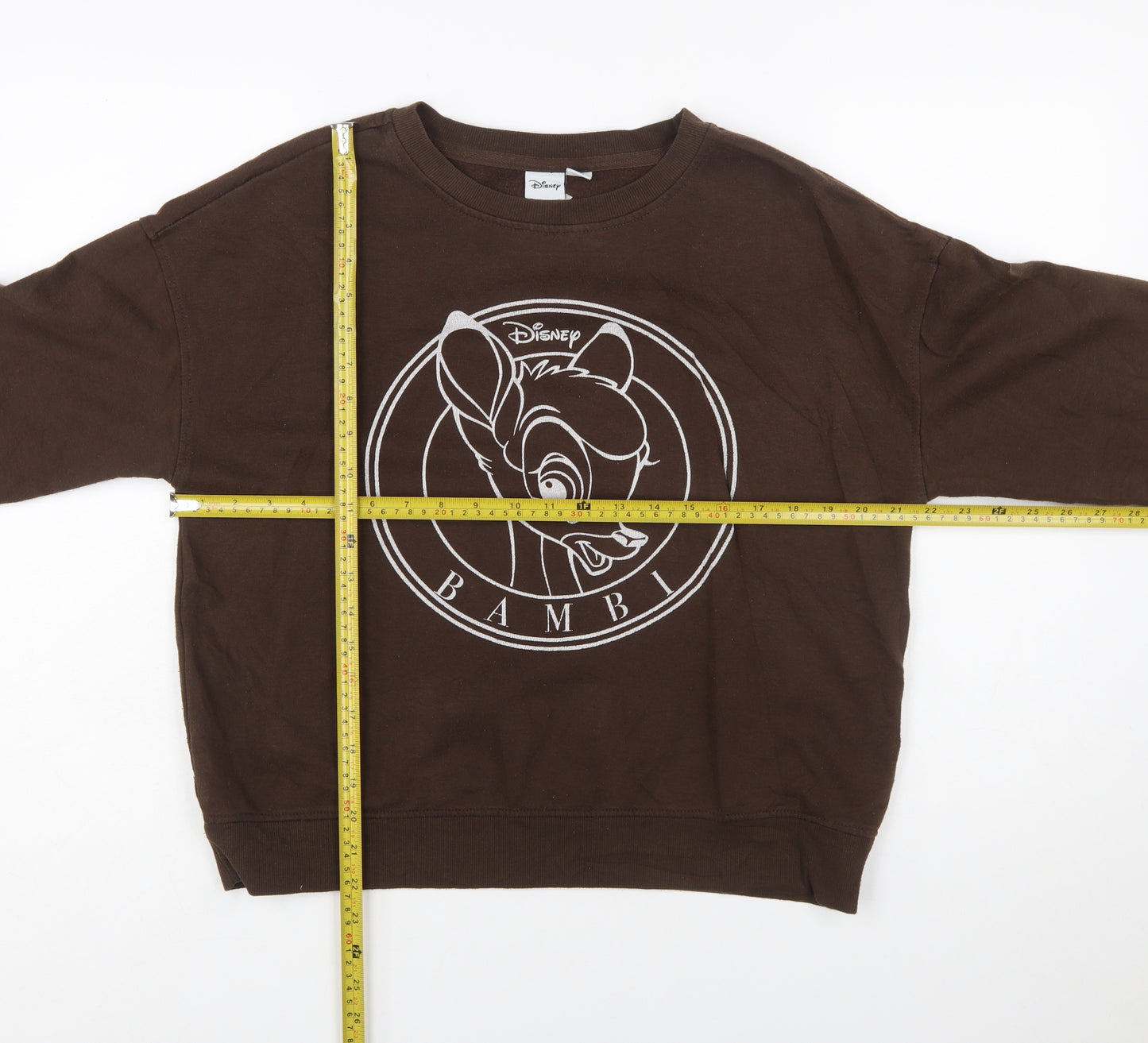 Disney Women Brown Bambi Pullover Sweatshirt Size 10/12