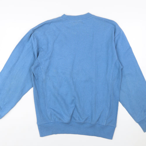 Puma Men's Blue Small Pullover Crew Neck Logo Sweatshirt
