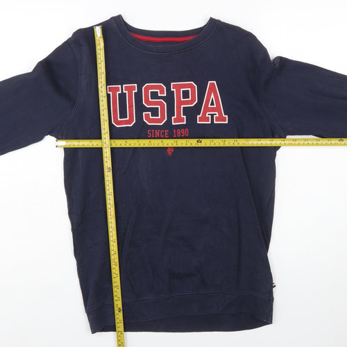 U.S. Polo Assn. Boys Blue Crew Neck Pullover Sweatshirt 14-15 Years