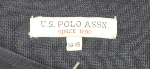 U.S. Polo Assn. Boys Blue Crew Neck Pullover Sweatshirt 14-15 Years