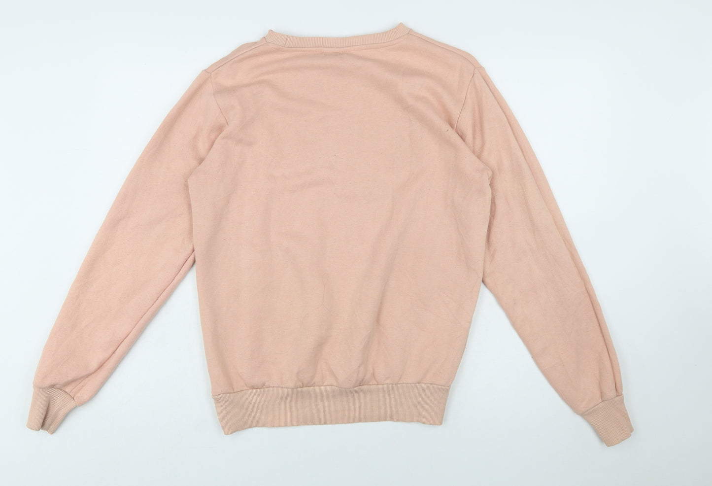 FILA Women's Beige Pullover Sweatshirt Small Logo Crew Neck Casual