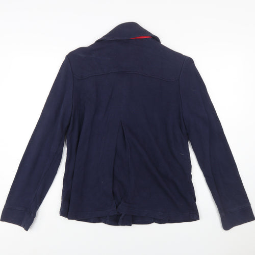 Tommy Hilfiger Women's Navy Blue Cotton Pea Coat Jacket Size L