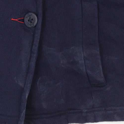 Tommy Hilfiger Women's Navy Blue Cotton Pea Coat Jacket Size L