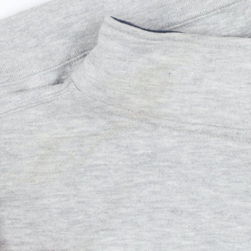 Venezia Jeans Women's Grey & Navy USA 1/4 Zip Sweatshirt Size 18/20