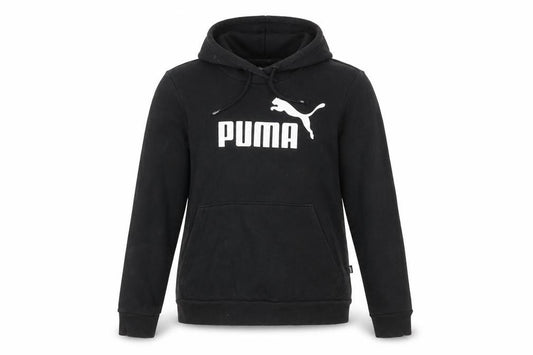 Front view of Puma Women's Black Hoodie XS Pullover Hooded Sweatshirt