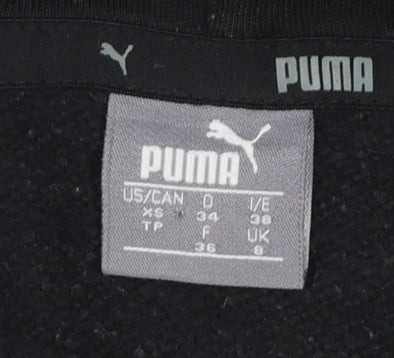 Puma Women's Black Hoodie XS Pullover Hooded Sweatshirt