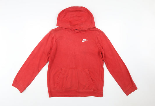 Nike Boys Red Pullover Hoodie XL 158-170cm Cotton Blend
