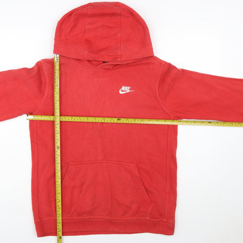 Nike Boys Red Pullover Hoodie XL 158-170cm Cotton Blend