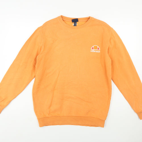 Ellesse Men's Orange XS Crew Neck Pullover Sweatshirt