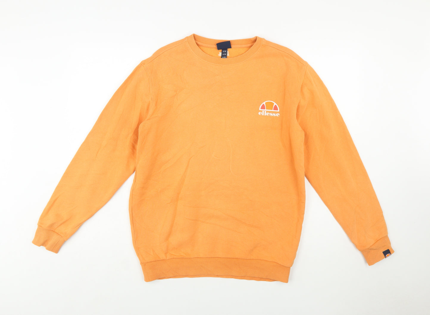 Ellesse Men's Orange XS Crew Neck Pullover Sweatshirt