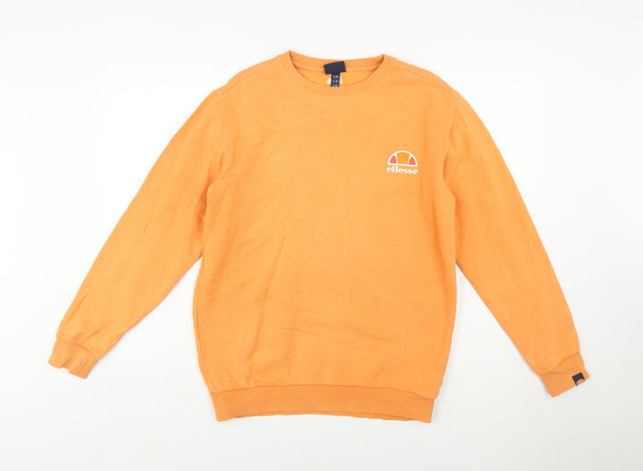 Ellesse Men's Orange XS Crew Neck Pullover Sweatshirt