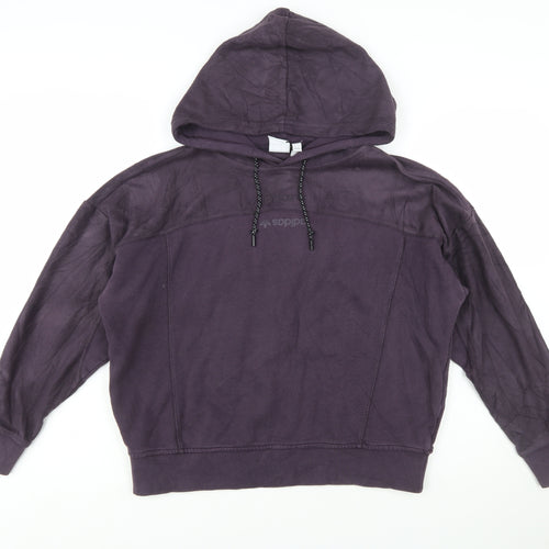 Adidas Women Purple Hooded Pullover Sweatshirt UK 10 S