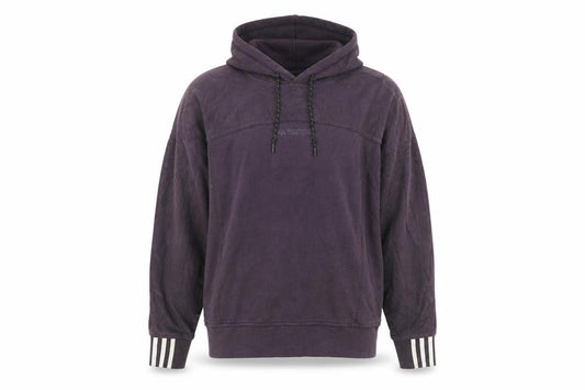 Front view of Adidas Women Purple Hooded Pullover Sweatshirt UK 10 S