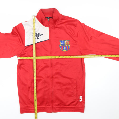 Umbro Men's Red Full Zip Football Sweatshirt Jacket M