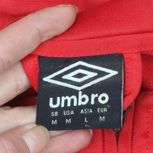 Umbro Men's Red Full Zip Football Sweatshirt Jacket M