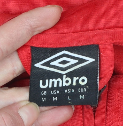 Umbro Men's Red Full Zip Football Sweatshirt Jacket M