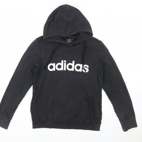 Adidas Women's Black Pullover Hoodie Small 8-10 Cotton Blend