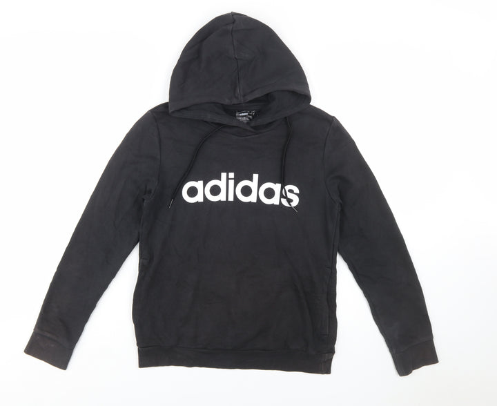 Adidas Women's Black Pullover Hoodie Small 8-10 Cotton Blend
