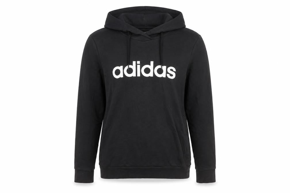 Front view of Adidas Women's Black Pullover Hoodie Small 8-10 Cotton Blend