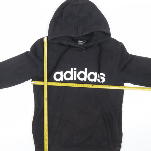 Adidas Women's Black Pullover Hoodie Small 8-10 Cotton Blend