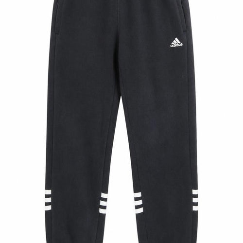 Adidas Boys Black Jogger Trousers 9-10 Years Cotton Fleece Sportswear