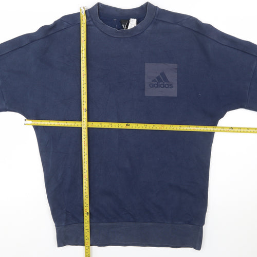 Adidas Men's Blue Crew Neck Pullover Sweatshirt Size S