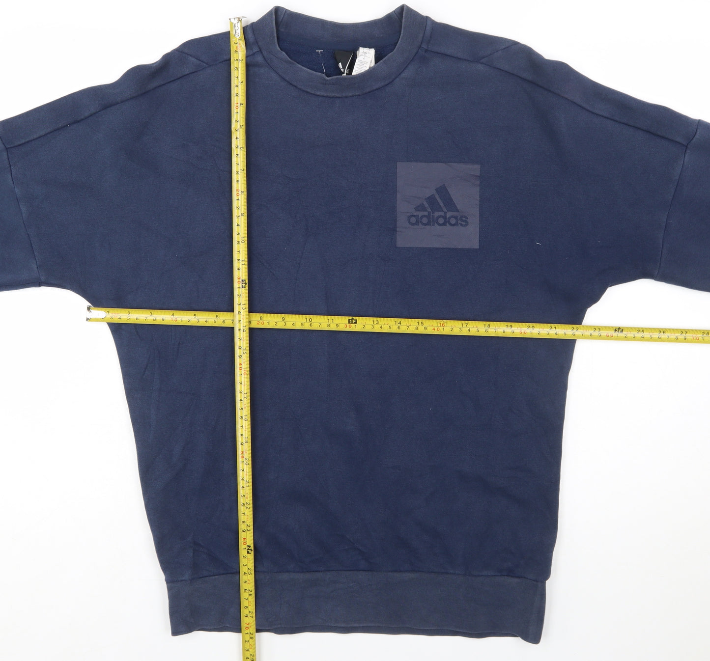 Adidas Men's Blue Crew Neck Pullover Sweatshirt Size S