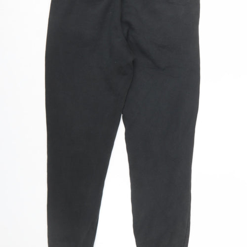 Puma Womens Black Jogger Trousers Size 10 Elastic Waist Cotton Blend