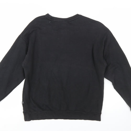 Puma Womens Black Crew Neck Pullover Sweatshirt Size 14