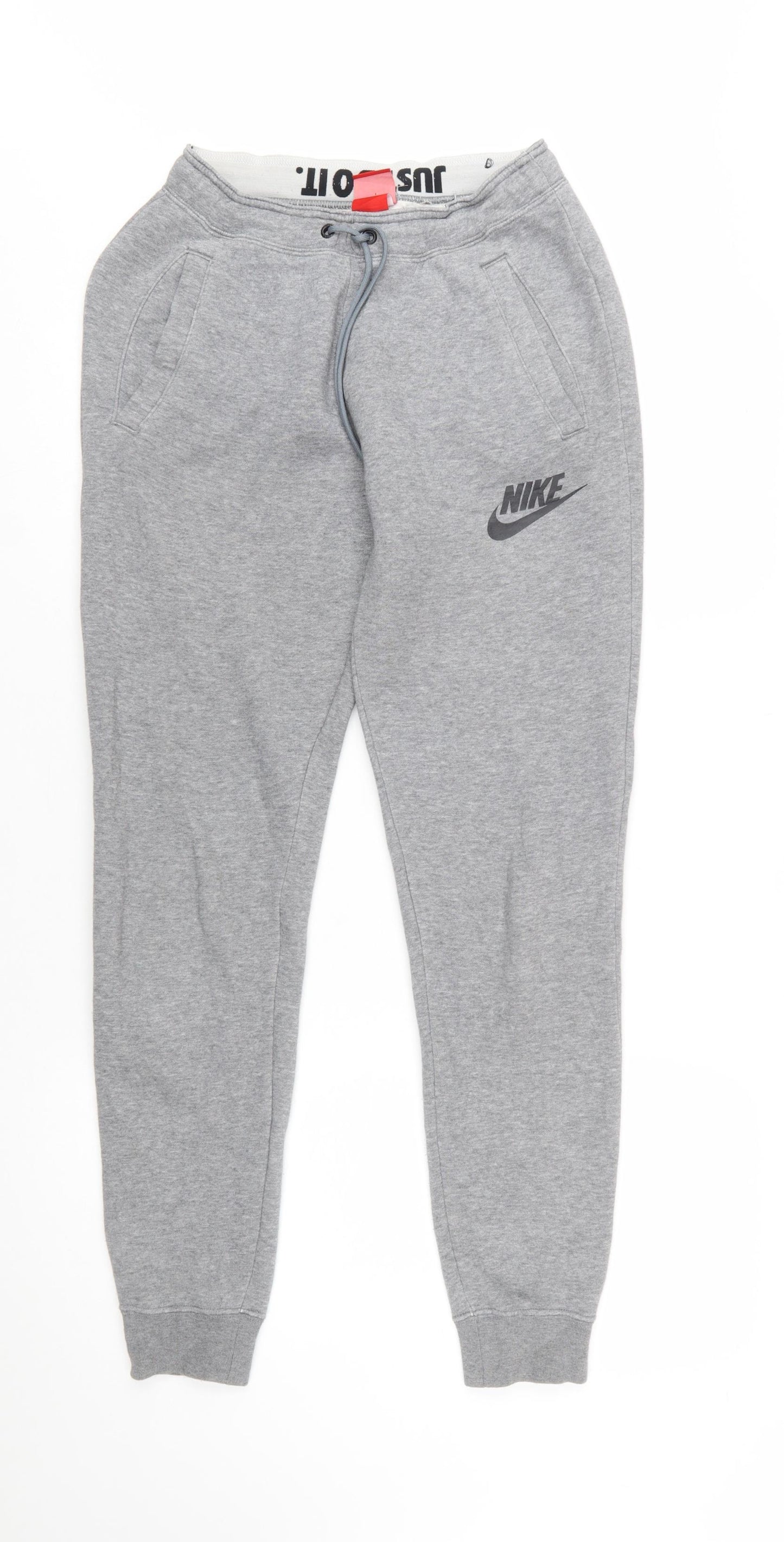 Nike Men's Grey XS Jogger Sweatpants with Logo and Drawstring