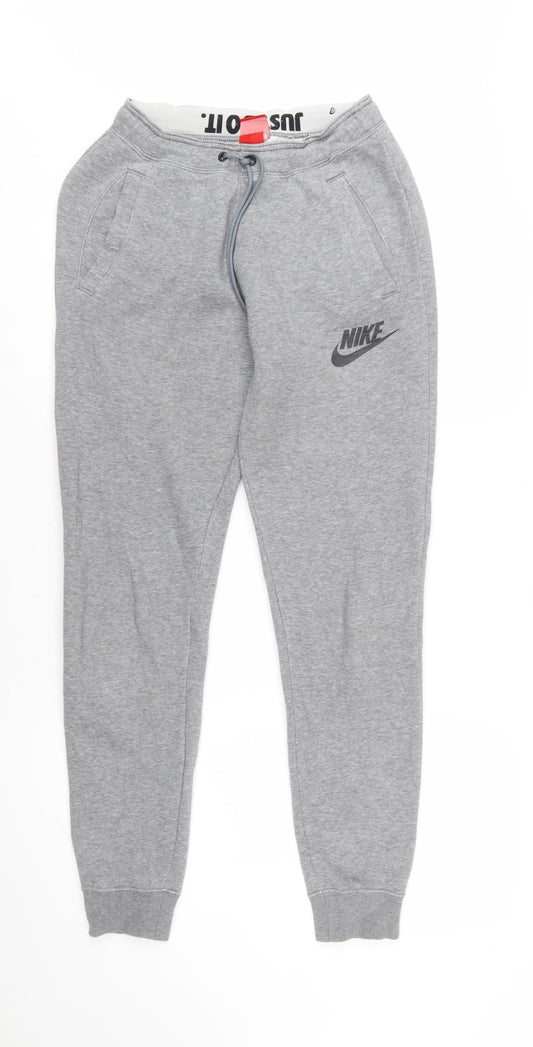 Nike Men's Grey XS Jogger Sweatpants with Logo and Drawstring