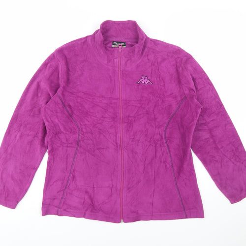 Kappa Womens Purple Fleece Full Zip Jacket Size 2XL